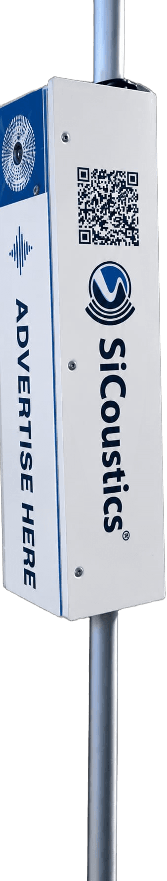 A SiCube signage unit at an event